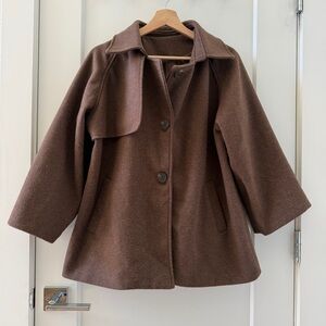 Coffee Brown Womens Coat Blazer Jacket